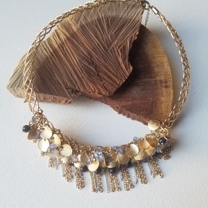 Gold Beaded Choker Necklace